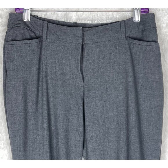 Worthington Size 6 Dark Gray Curvy Fit Perfect Trouser Pants Front Pockets - Picture 2 of 7